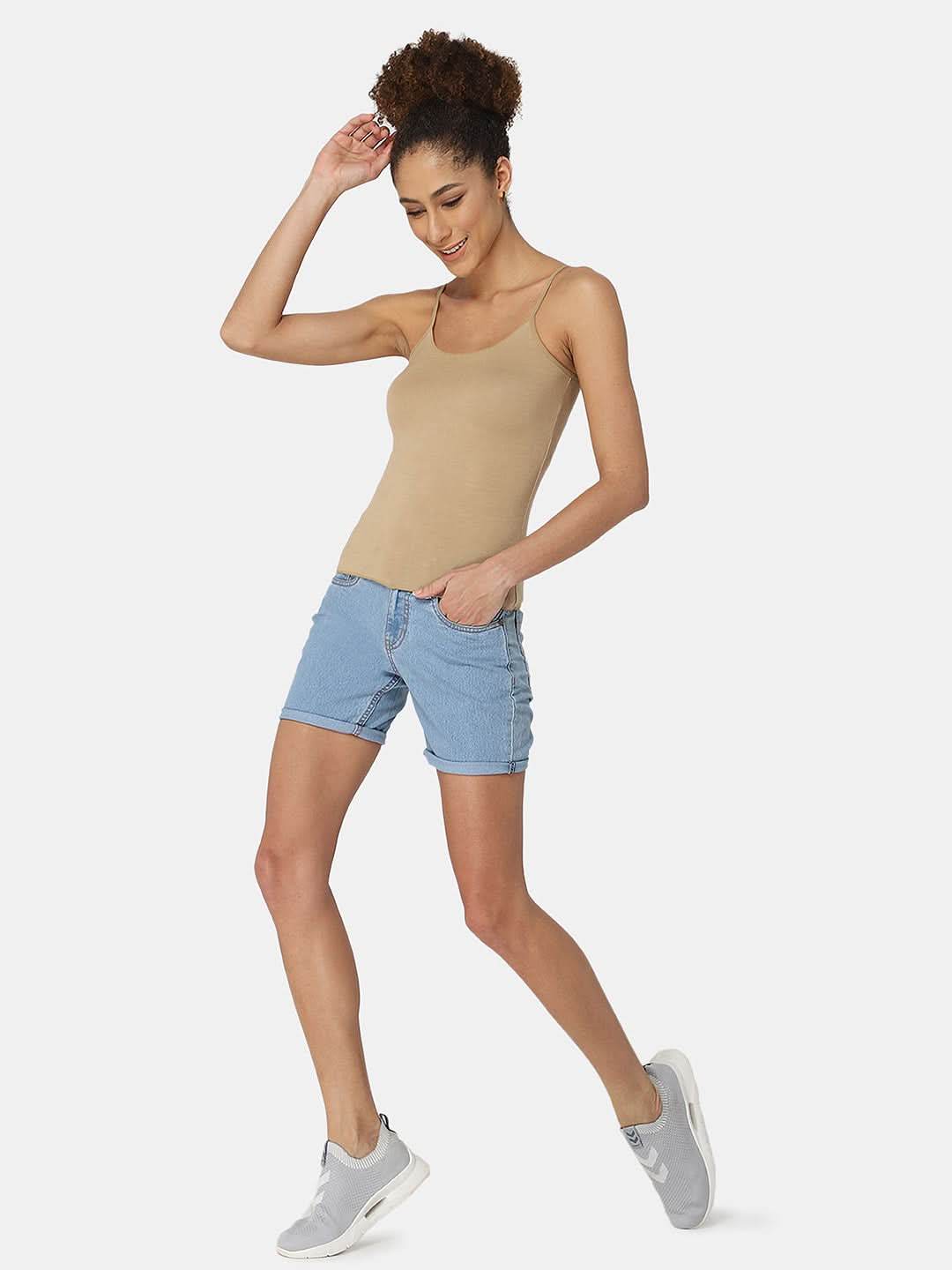 Full Coverage Non-Wired Non-Padded Cotton Intimacy Slip Camisole - Prime Shades - IN08 - Naidu Hall Family Store