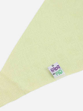 Oh Baby Plain Triangle Nappies Yellow - Trpl