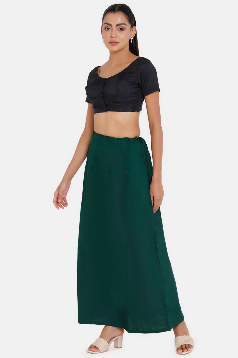 Premium 100% Cotton Saree Inskirt in Popular Colors | Naidu 7-Part Saree Hall Petticoat HC40 - Naidu Hall Family Store