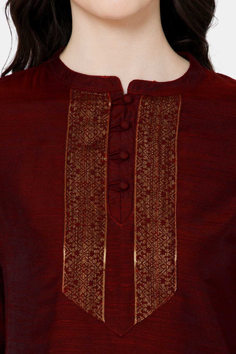 Mythri Women's Ethnic Wear Straight kurta - Red - KU53