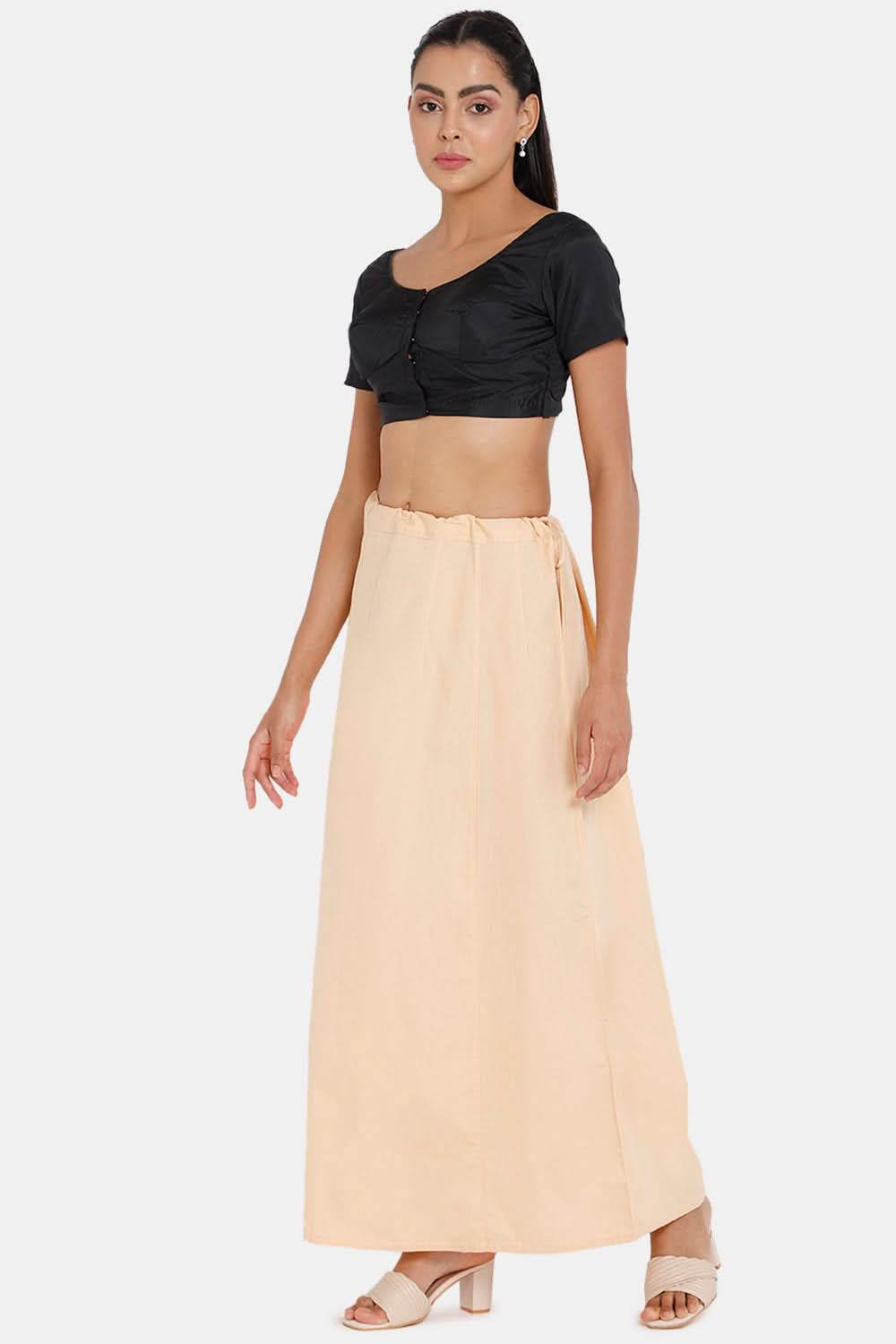 Premium 100% Cotton Saree Inskirt in Popular Colors | Naidu 7-Part Saree Hall Petticoat HC40 - Naidu Hall Family Store