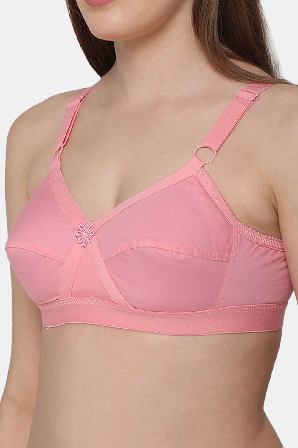 Intimacy Full Figure Women's White Cotton Non-Wired Everyday Bra-FLFG