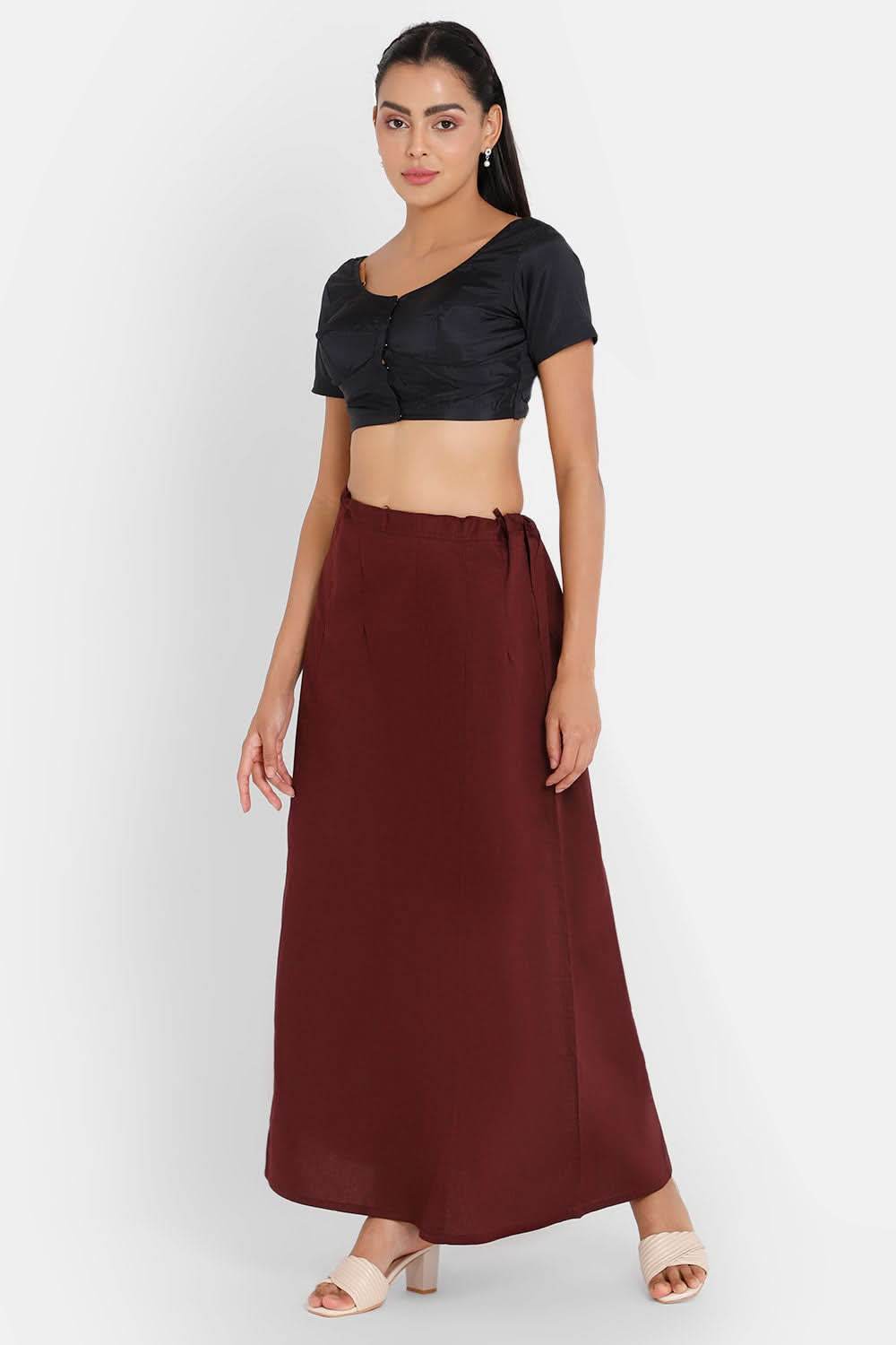 Premium 100% Cotton Saree Inskirt in Popular Colors | Naidu 7-Part Saree Hall Petticoat HC40 - Naidu Hall Family Store