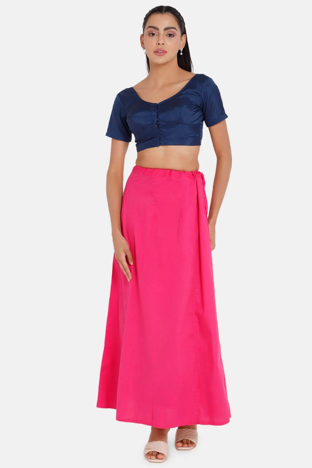 Premium 100% Cotton Saree Inskirt in Popular Colors | Naidu 7-Part Saree Hall Petticoat HC40 - Naidu Hall Family Store