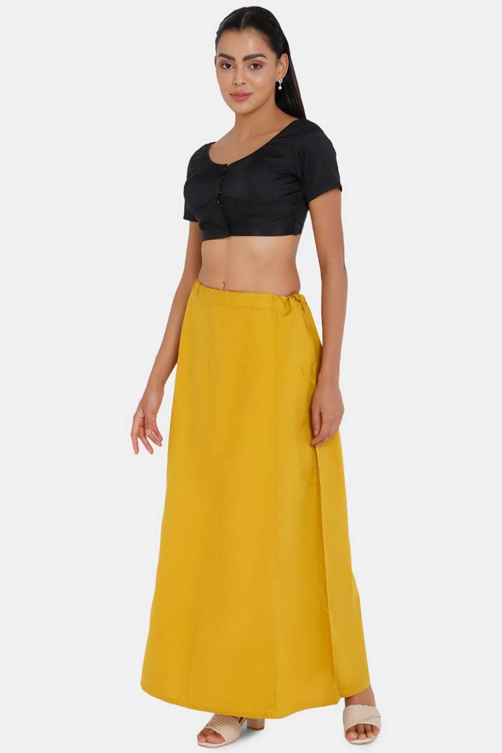 Premium 100% Cotton Saree Inskirt in Popular Colors | Naidu 7-Part Saree Hall Petticoat HC40 - Naidu Hall Family Store