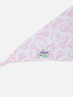 Oh Baby Printed Triangle Nappies Pink - Trpr