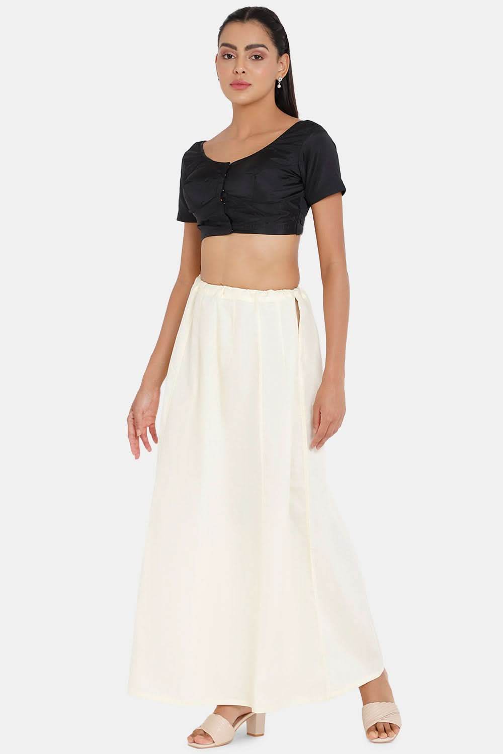 Premium 100% Cotton Saree Inskirt in Popular Colors | Naidu 7-Part Saree Hall Petticoat HC40 - Naidu Hall Family Store