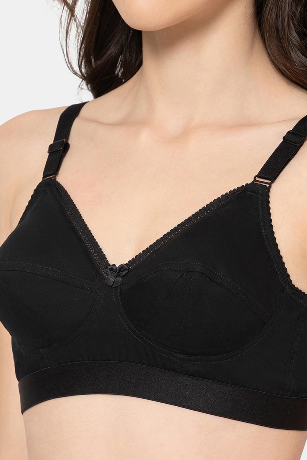 Naidu hall Naidu Hall Cotton Bra for Women Saree – Non-Wired Full Coverage Seamed Bra with Broad Elastic Band  - FRFL