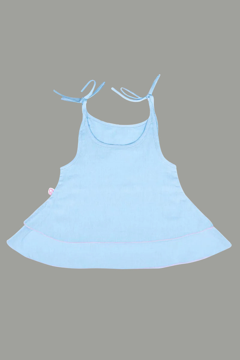 Oh Baby 100% Cotton Shoulder Knot Sleeveless Frock - FR03