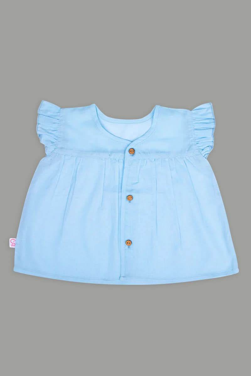 Oh Baby Solid Front Button Vest Frill Sleeve - FV01 - Naidu Hall Family Store