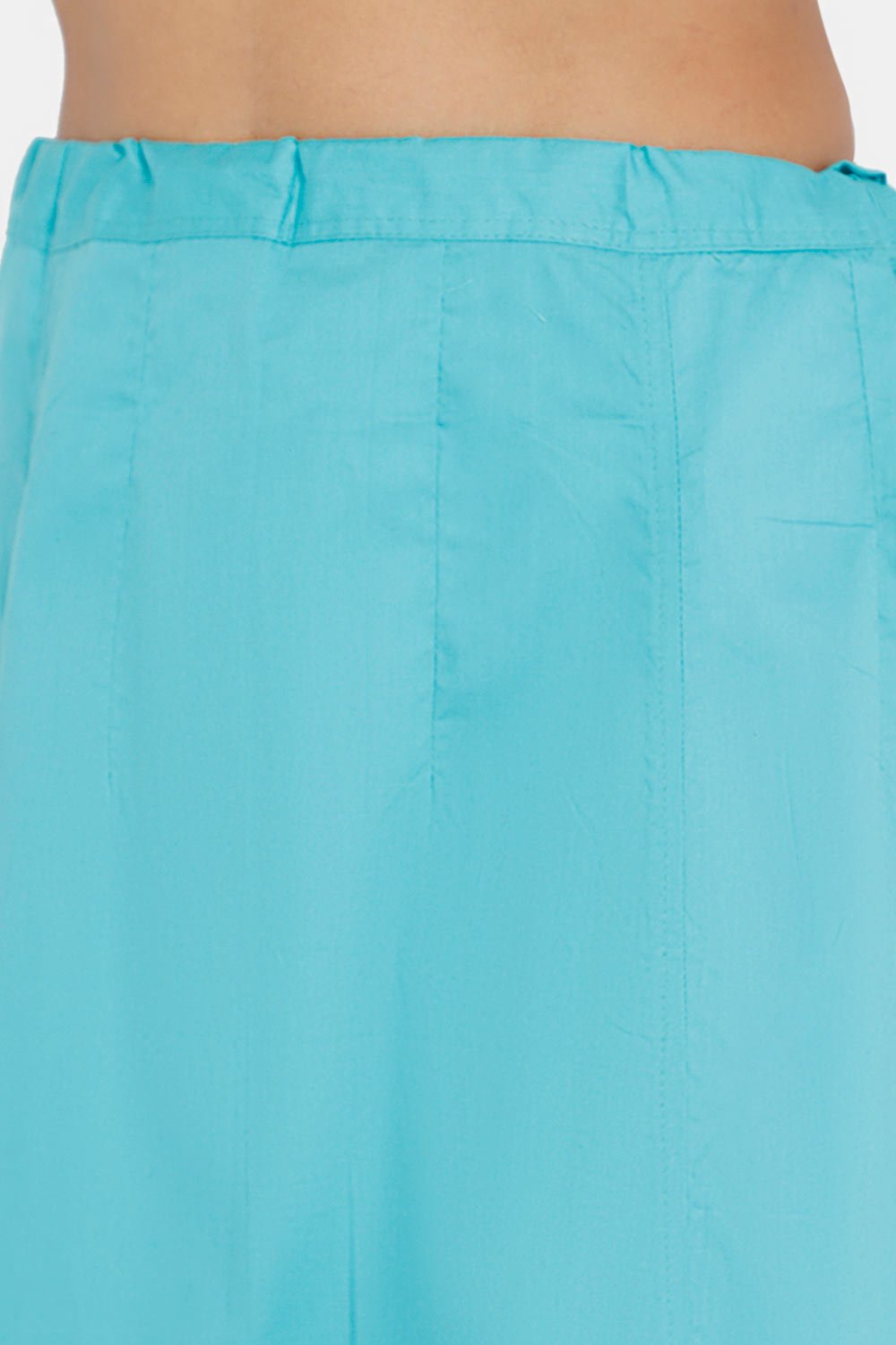 Premium 100% Cotton Saree Inskirt in Popular Colors | Naidu 6-Part Saree Hall Petticoat HC36 | Teals