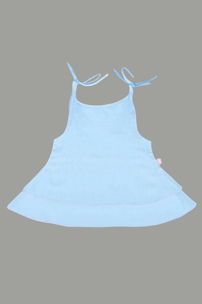 Oh Baby 100% Cotton Shoulder Knot Sleeveless Frock - FR03