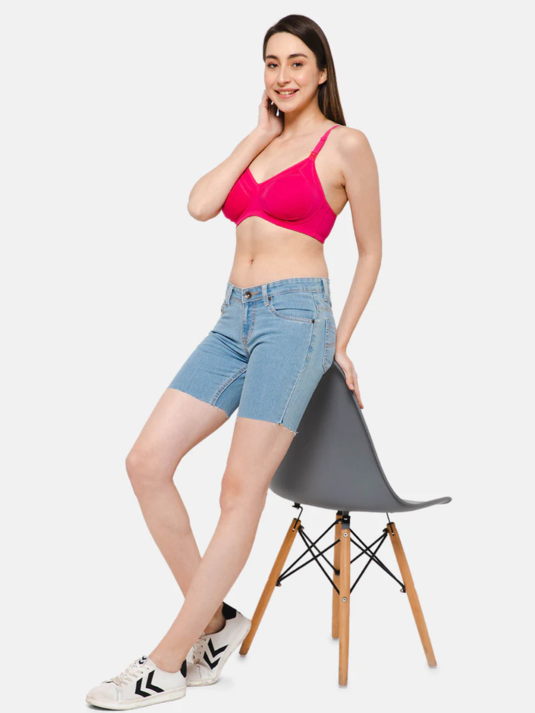 High Coverage Intimacy Nursing Bra - Maternity Bra - Feeding Bra - Fuchsia - FB07 - Flat Rs. 80