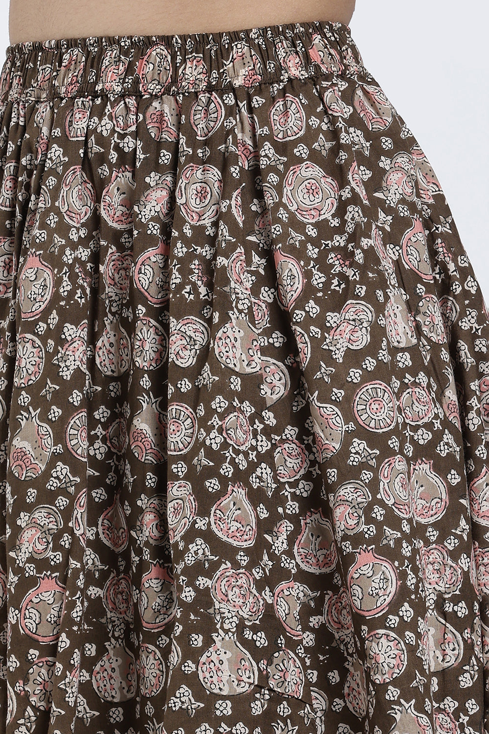 Mythri Women’s Cotton Blend Kali Skirt – Full Length Jaipur Print Flared Ethnic Skirt for Women - SK05