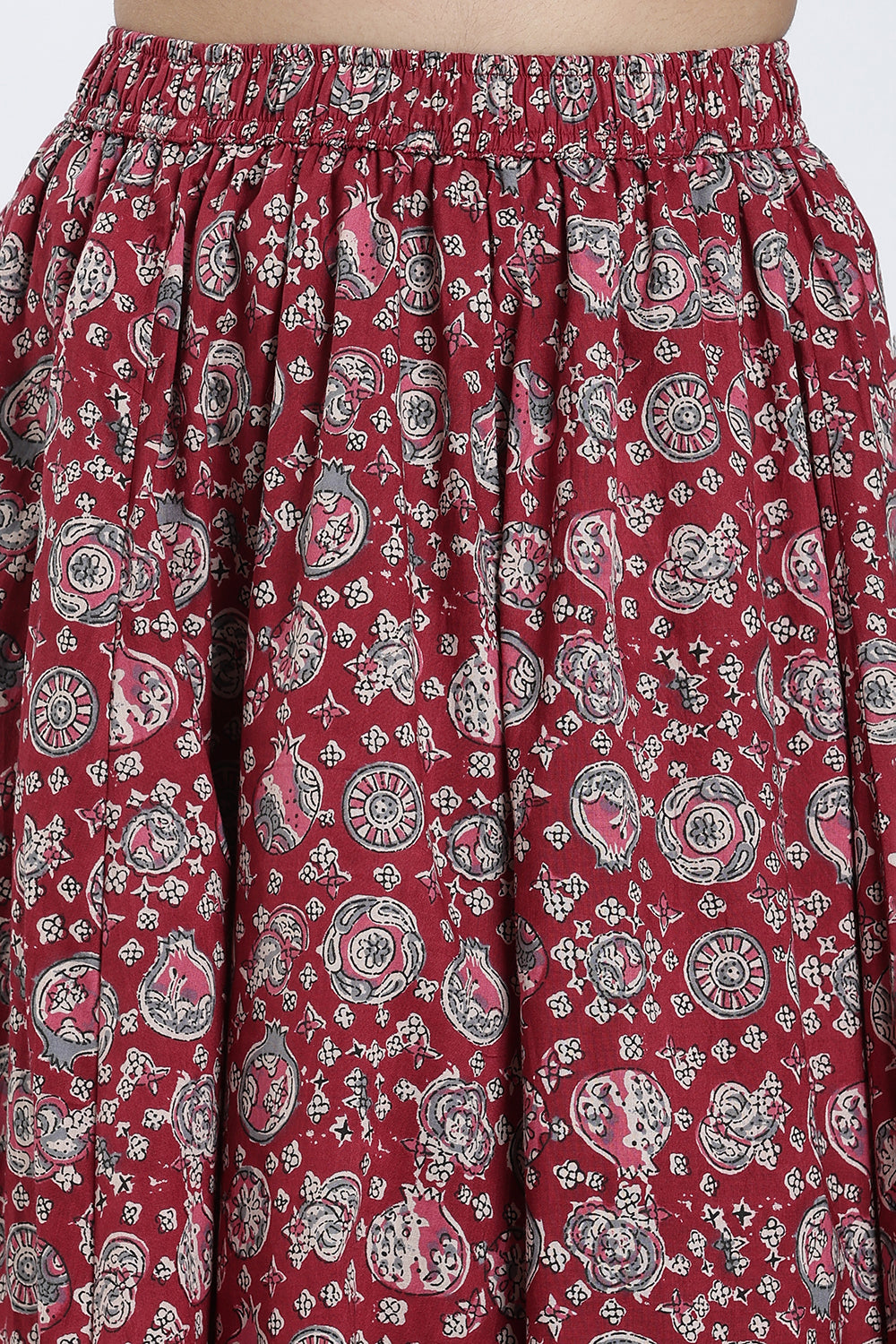 Mythri Women’s Cotton Blend Kali Skirt – Full Length Jaipur Print Flared Ethnic Skirt for Women - SK05