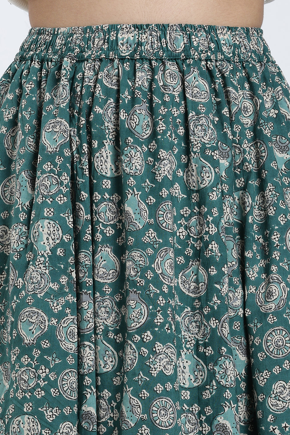 Mythri Women’s Cotton Blend Kali Skirt – Full Length Jaipur Print Flared Ethnic Skirt for Women - SK05