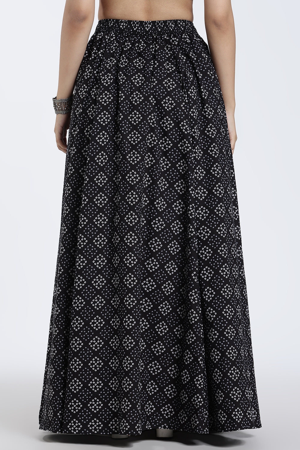 Mythri Women’s Cotton Blend Kali Skirt – Full Length Jaipur Print Flared Ethnic Skirt for Women - SK05