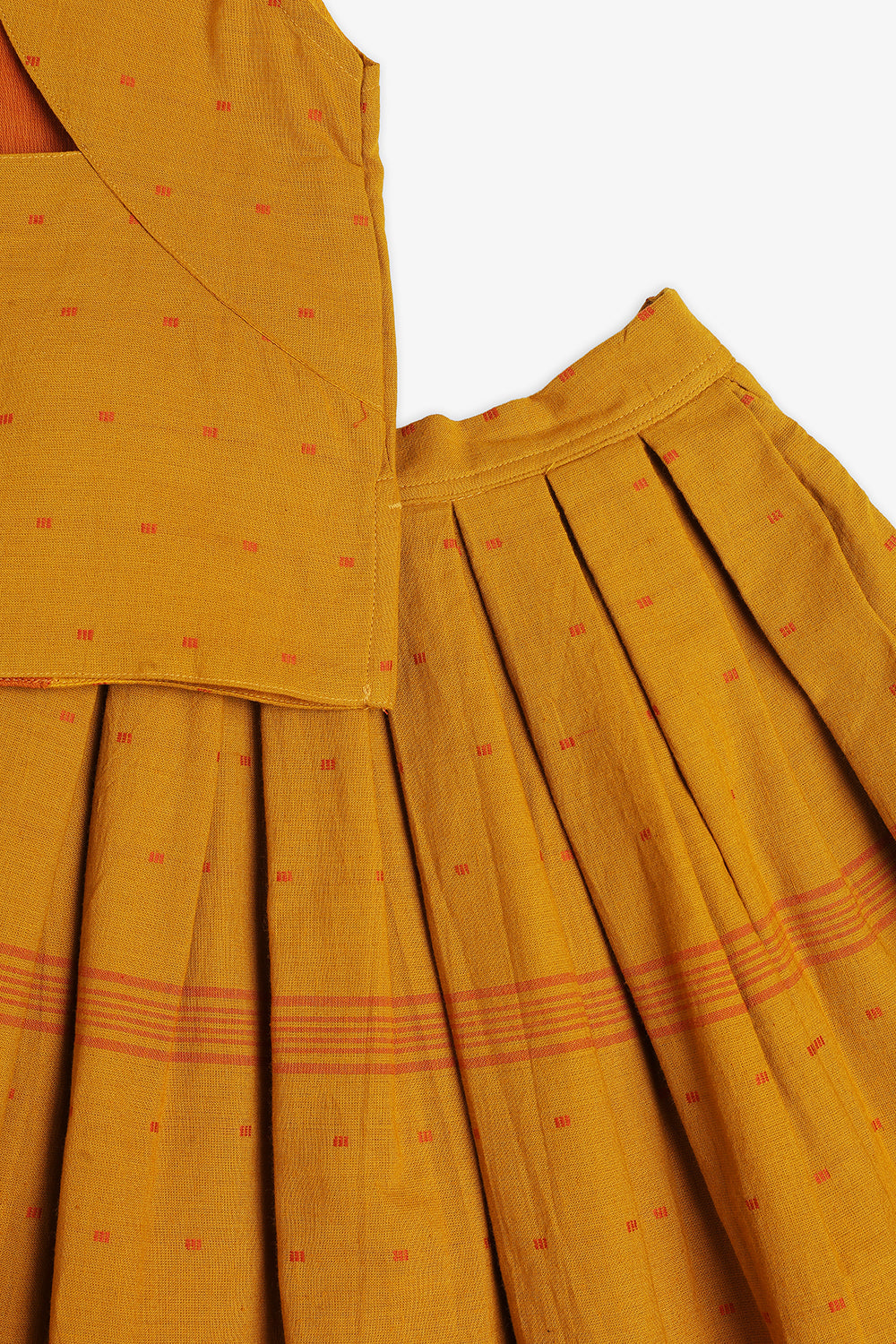 Chittythalli Girls Kalamkari Silk Cotton Slub Pavadai Set - Traditional Ethnic Wear-PS72