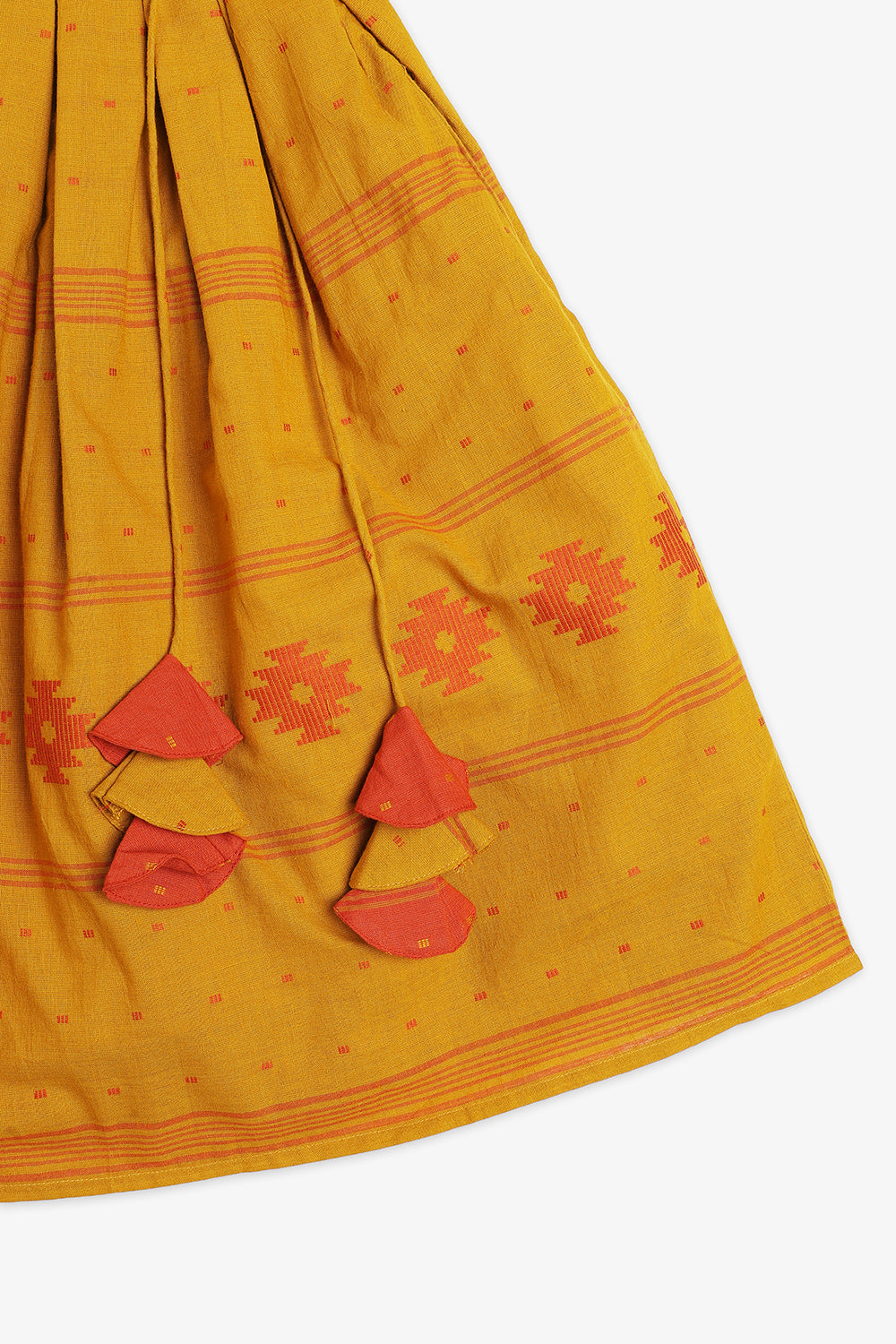 Chittythalli Girls Kalamkari Silk Cotton Slub Pavadai Set - Traditional Ethnic Wear-PS72