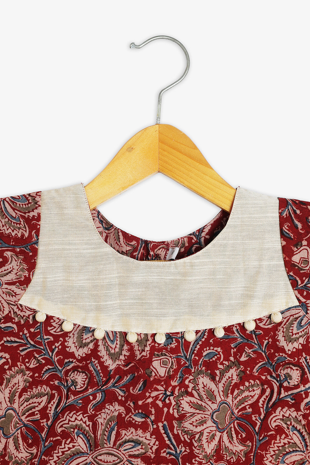 Chittythalli Girls Kalamkari Silk Cotton Slub Pavadai Set -Traditional Ethnic Wear-PS20