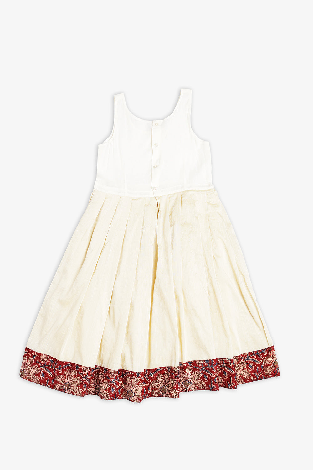 Chittythalli Girls Kalamkari Silk Cotton Slub Pavadai Set -Traditional Ethnic Wear-PS20