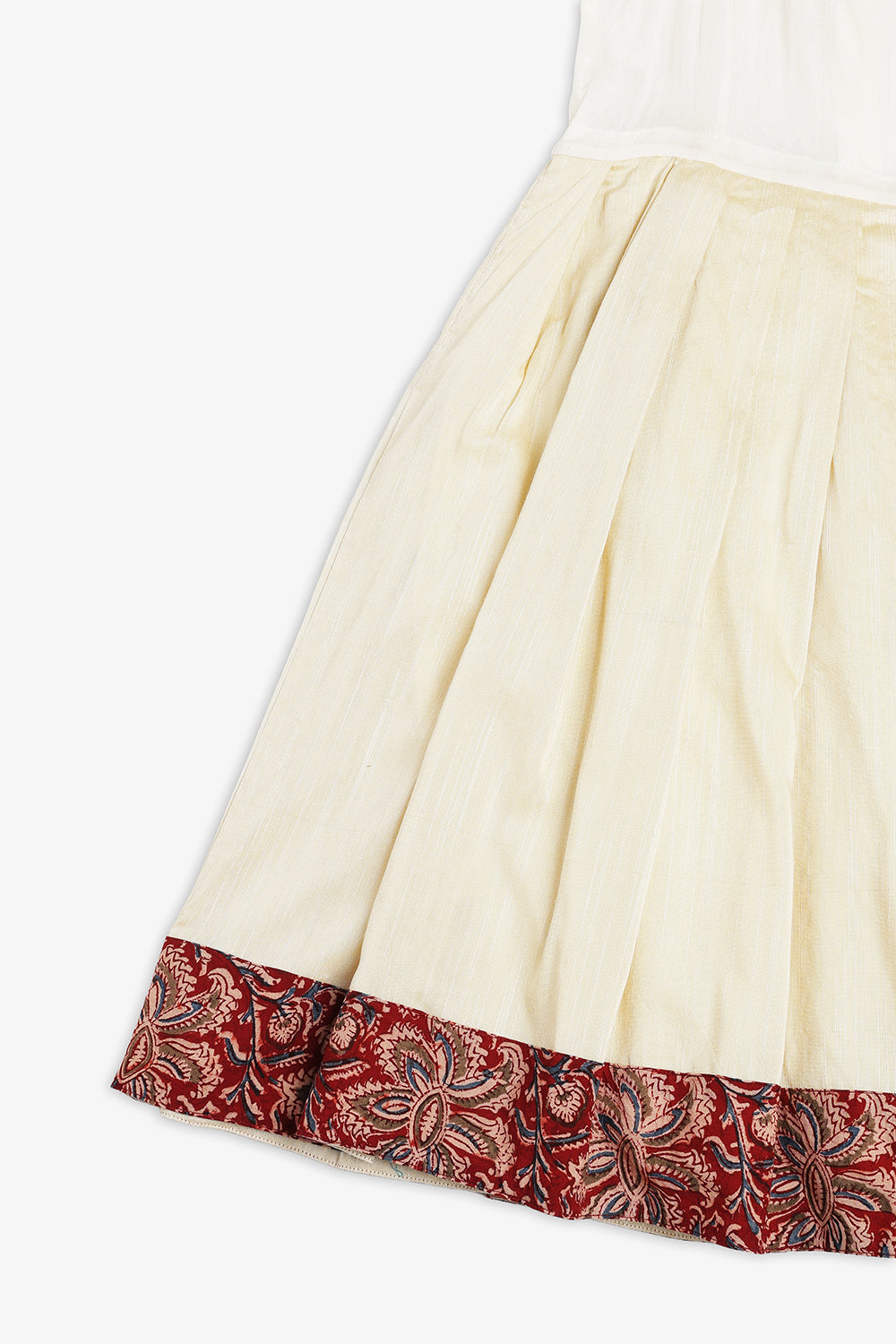 Chittythalli Girls Kalamkari Silk Cotton Slub Pavadai Set -Traditional Ethnic Wear-PS20