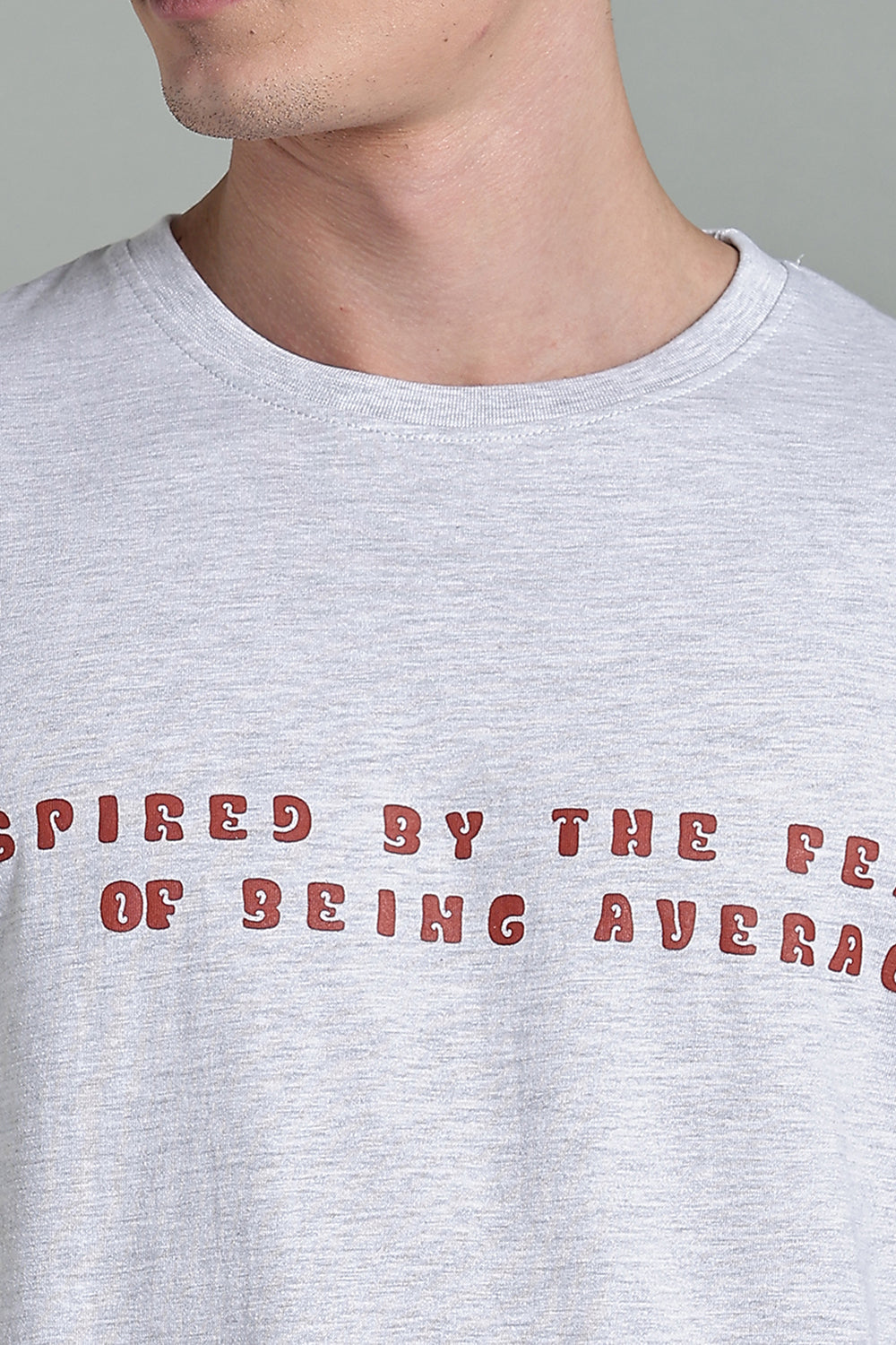 Enhance Men's Cotton Typography T-Shirt Inspired by the Fear Round Neck Half Sleeve Casual Wear - White - T114