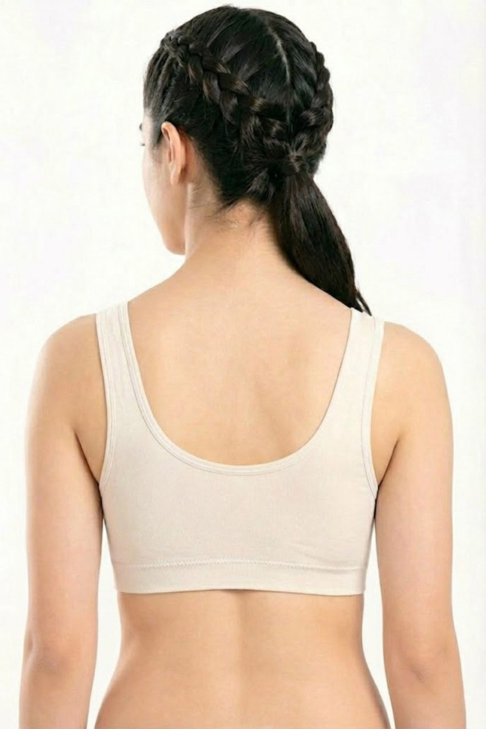 Printed Padded Sport Bra | Soft Cotton-Blend, Medium Coverage, Pull-On Comfort - 7784