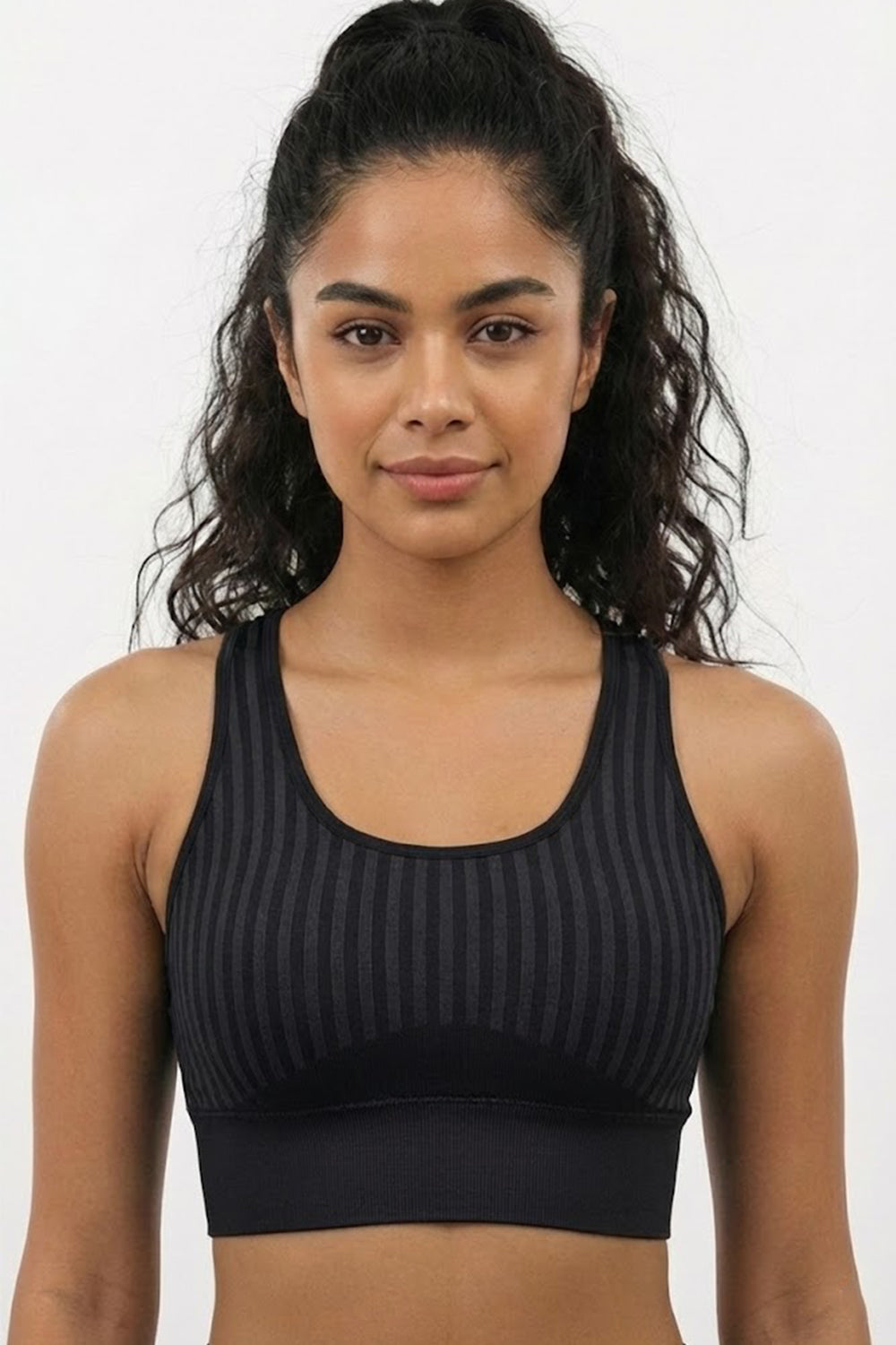 Women’s Padded Sport Bra – Seamless, Sweat-Absorbent, Crop-Top Friendly, High Coverage - 6992