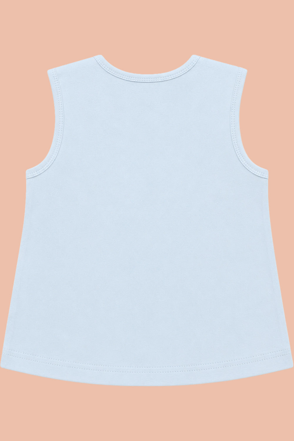 Oh Baby 100% Pure Cotton Everyday Comfort Baby Vest – Soft Breathable Infant Innerwear for Newborn Boys & Girls - Blue - VS06