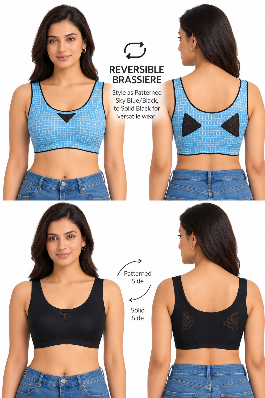 Women's Sports Bra | High Impact Padded Full Coverage Seamless Workout Bra for Gym, Yoga & Running | Breathable Activewear - 8803