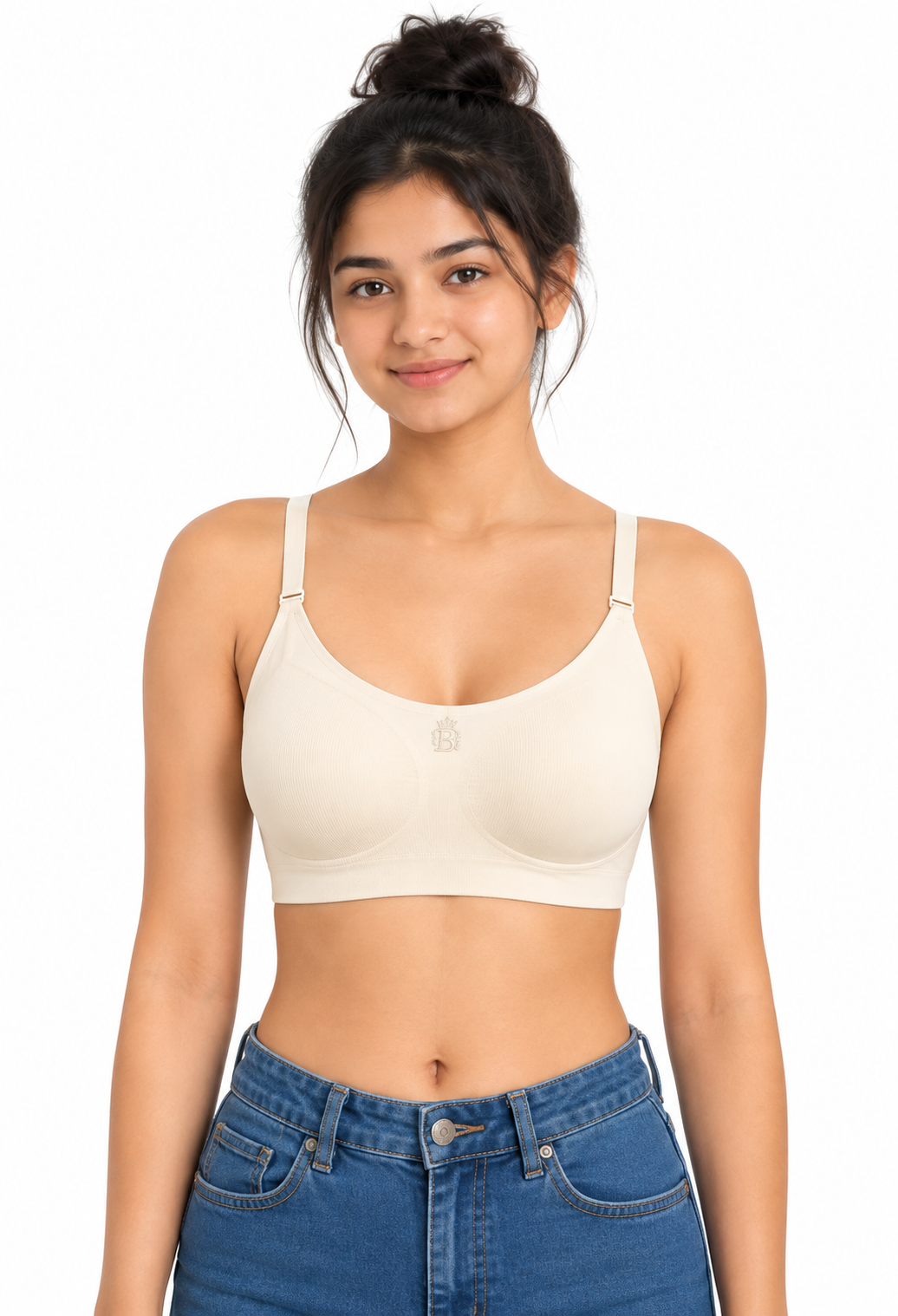 Women's Sports Bra | High Impact Padded Full Coverage Seamless Workout Bra for Gym, Yoga & Running | Breathable Activewear - V065