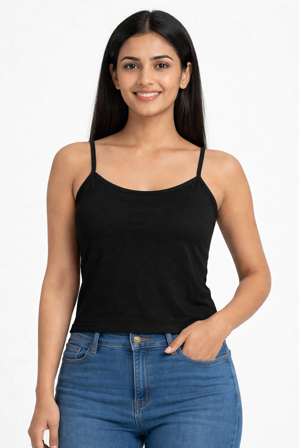 Seamless Cotton Blend Slip for Women & Teen Girls – Non Wired Non Padded Inner Slip | Sweat Absorbent Lightweight Layering Slip Dress - 1065