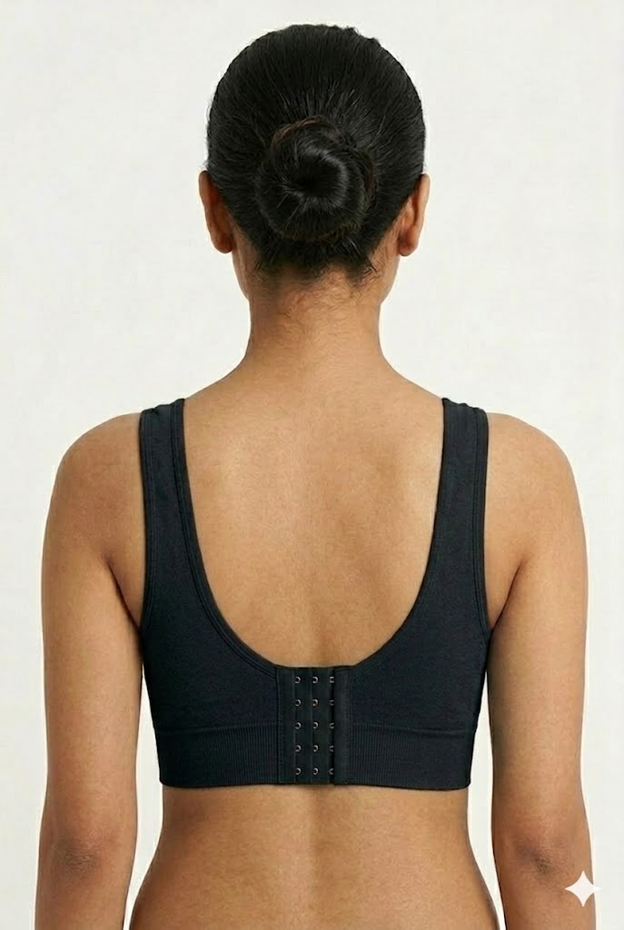 Seamless Padded Bra for Women – Full Coverage Cotton Blend Bra with Back Hook Closure | Wire-Free Everyday Comfort Bra - 10429