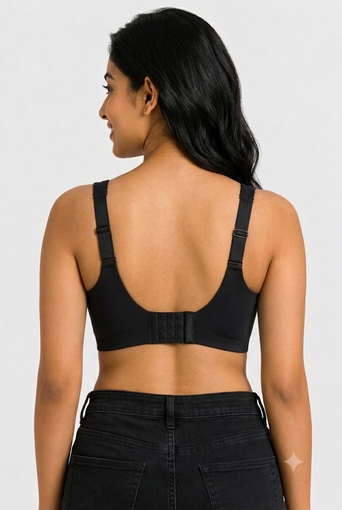 Women's Seamless Padded Full Coverage Plus Size Bra | Non-Wired Modal Bra with Broad Straps | Soft Everyday T-Shirt Bra for Women - 9330