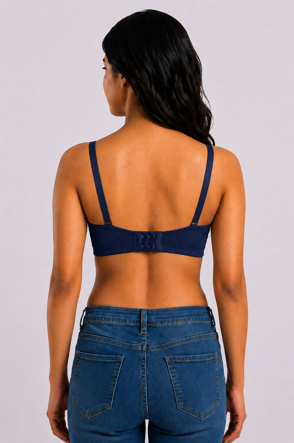 Women's Heavy Push-Up Shimmer Bra | Underwired Seamless Padded Bra for Women | Low Coverage Cotton Blend Fashion Bra - 828