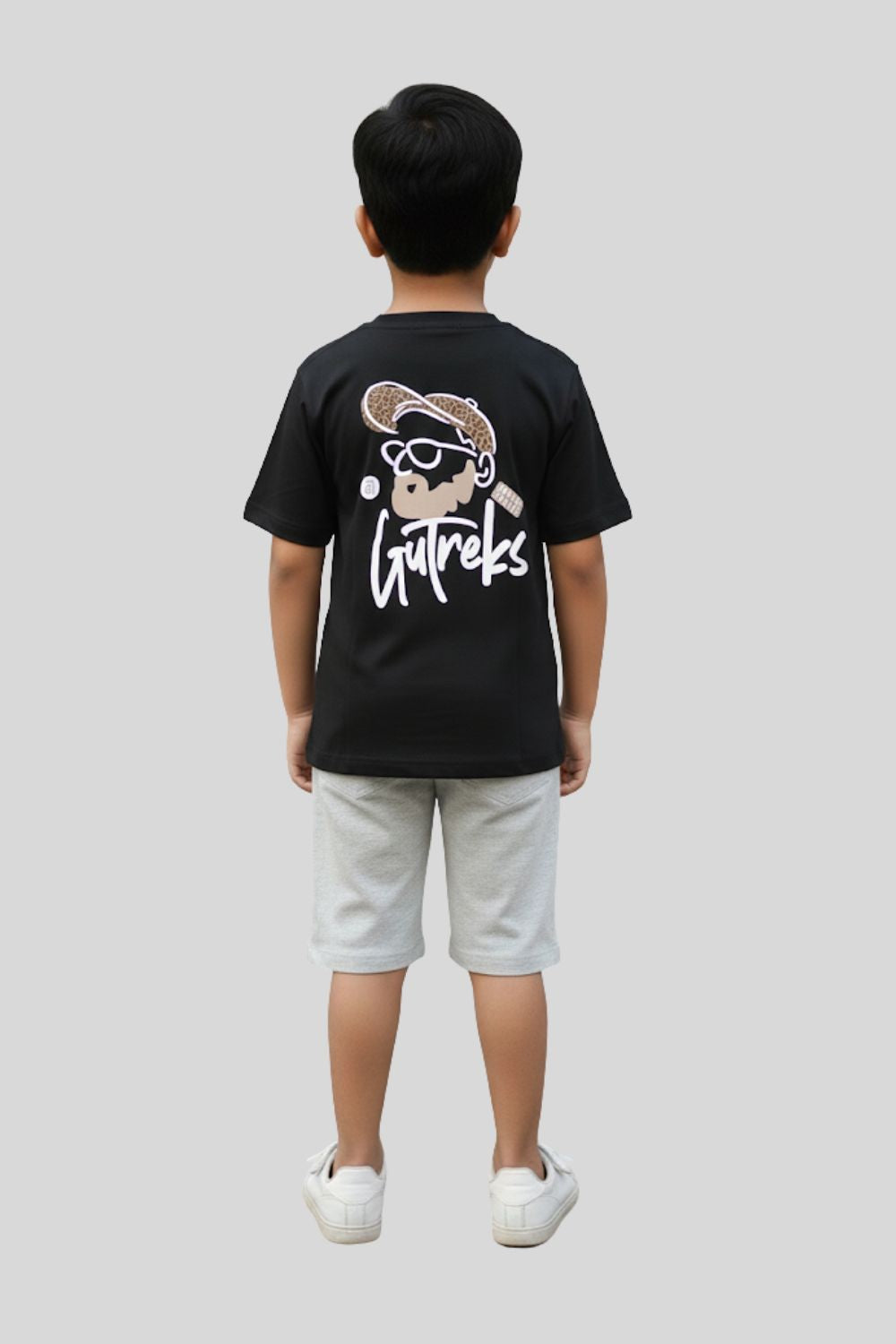 Boys’ Printed Cotton-Blend T-Shirt | Round Neck, Short Sleeves, Regular Fit - 826