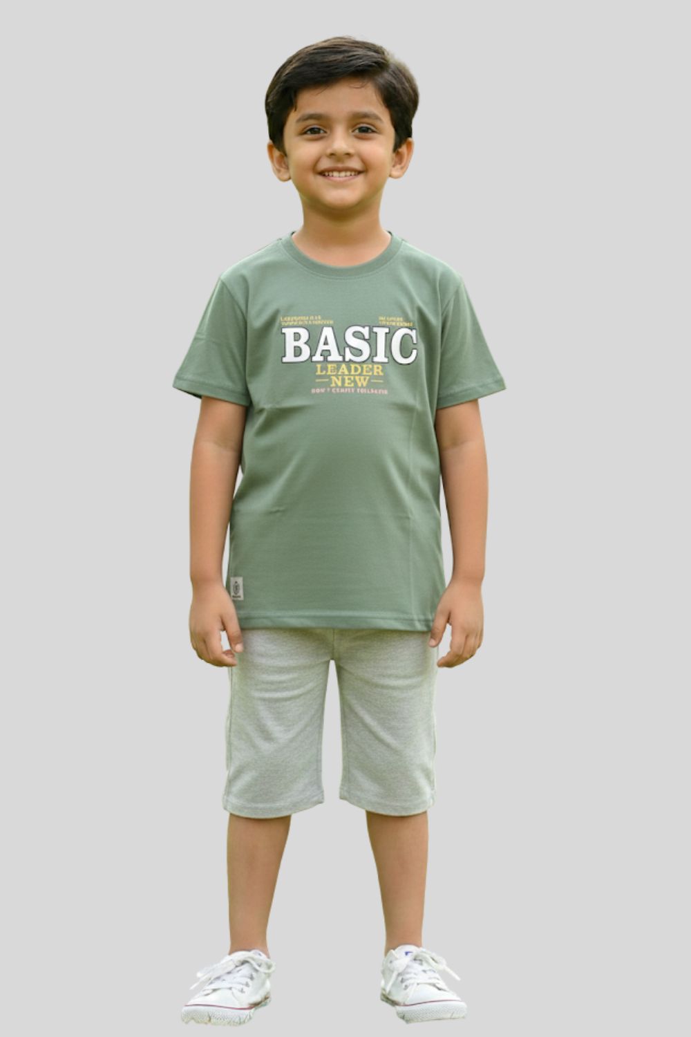 Boys’ Printed Cotton-Blend T-Shirt | Round Neck, Short Sleeves, Regular Fit - 833