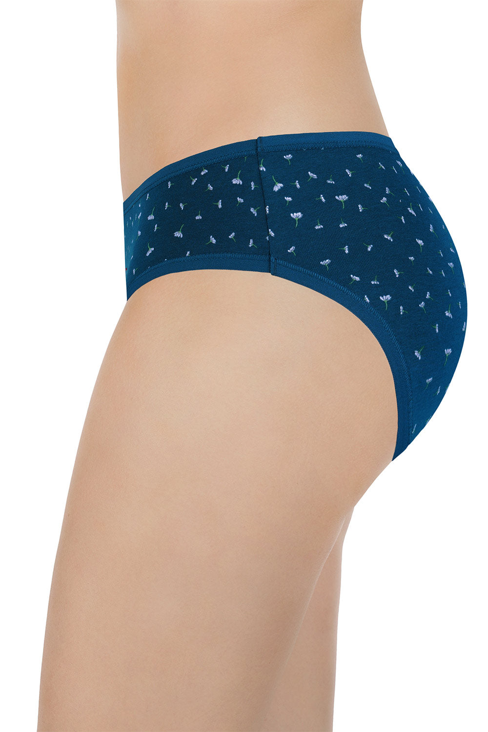 Amante Women's Cotton Bikini Panties Pack of 3 – Low Rise Breathable Soft Stretch Everyday Bikini Briefs - PPK33102