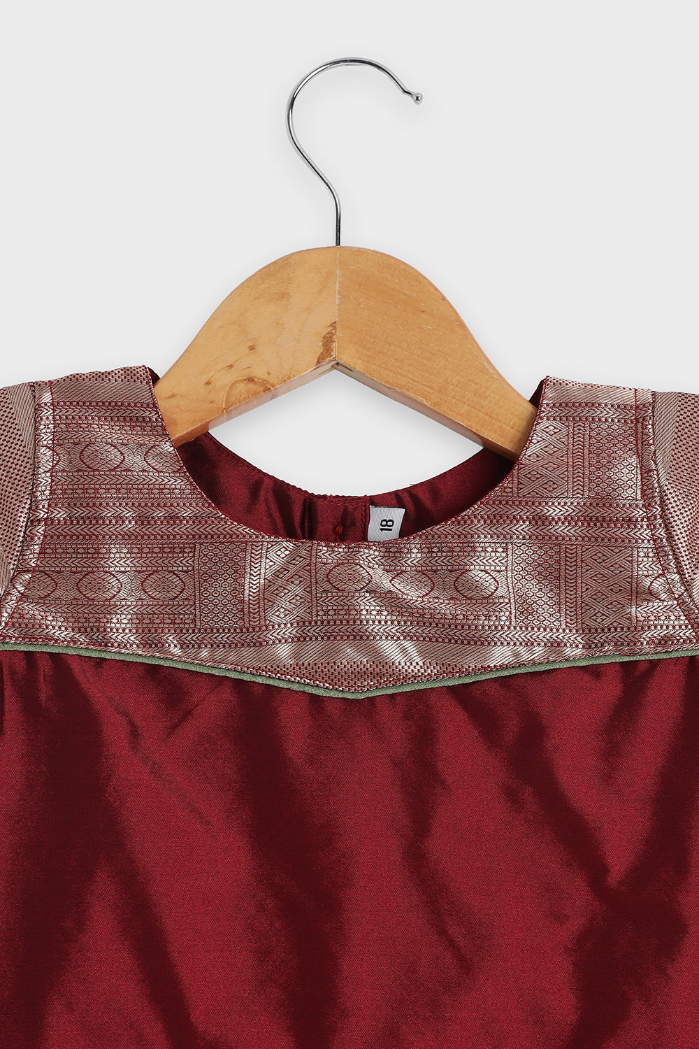 CHITTYTHALLI Girls Art Silk Pavadai Set – Sweetheart Neck Traditional Pattu Pavadai Dress with Knife Pleated Skirt | Festive Ethnic Wear for Girls - PS007