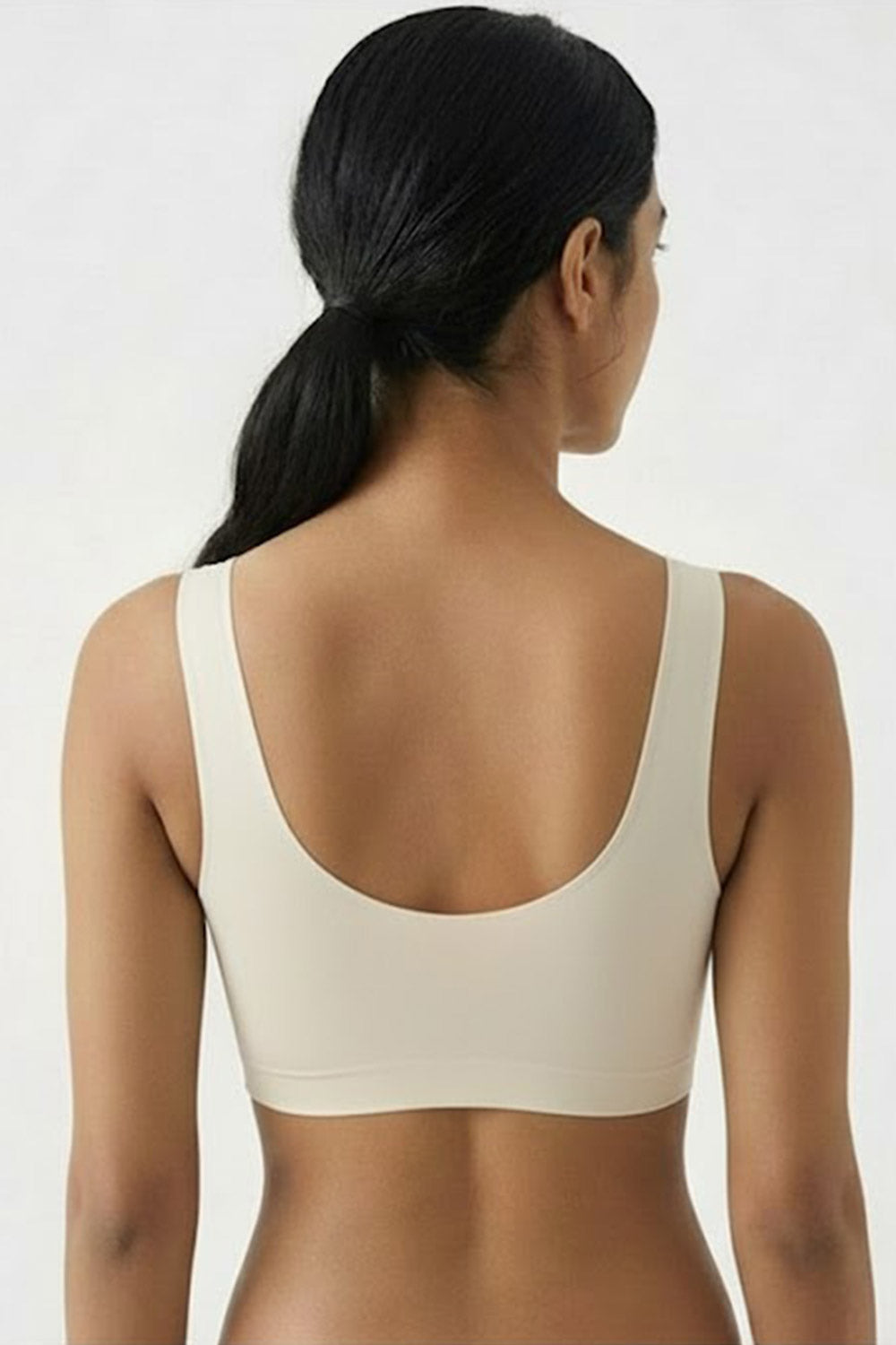 Women’s Solid Padded Sport Bra – Full-Coverage, Seamless & Non-Wired Comfort | Crop-Top Friendly - 203