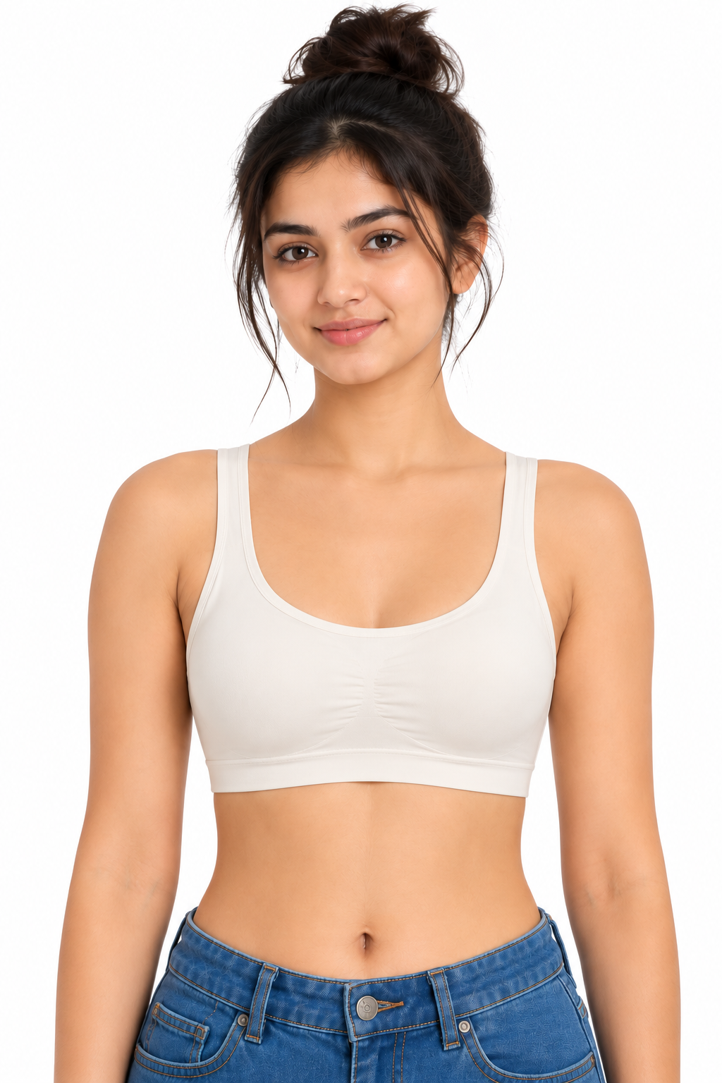 Women's Sports Bra | High Impact Padded Full Coverage Seamless Workout Bra for Gym, Yoga & Running | Breathable Activewear - V101