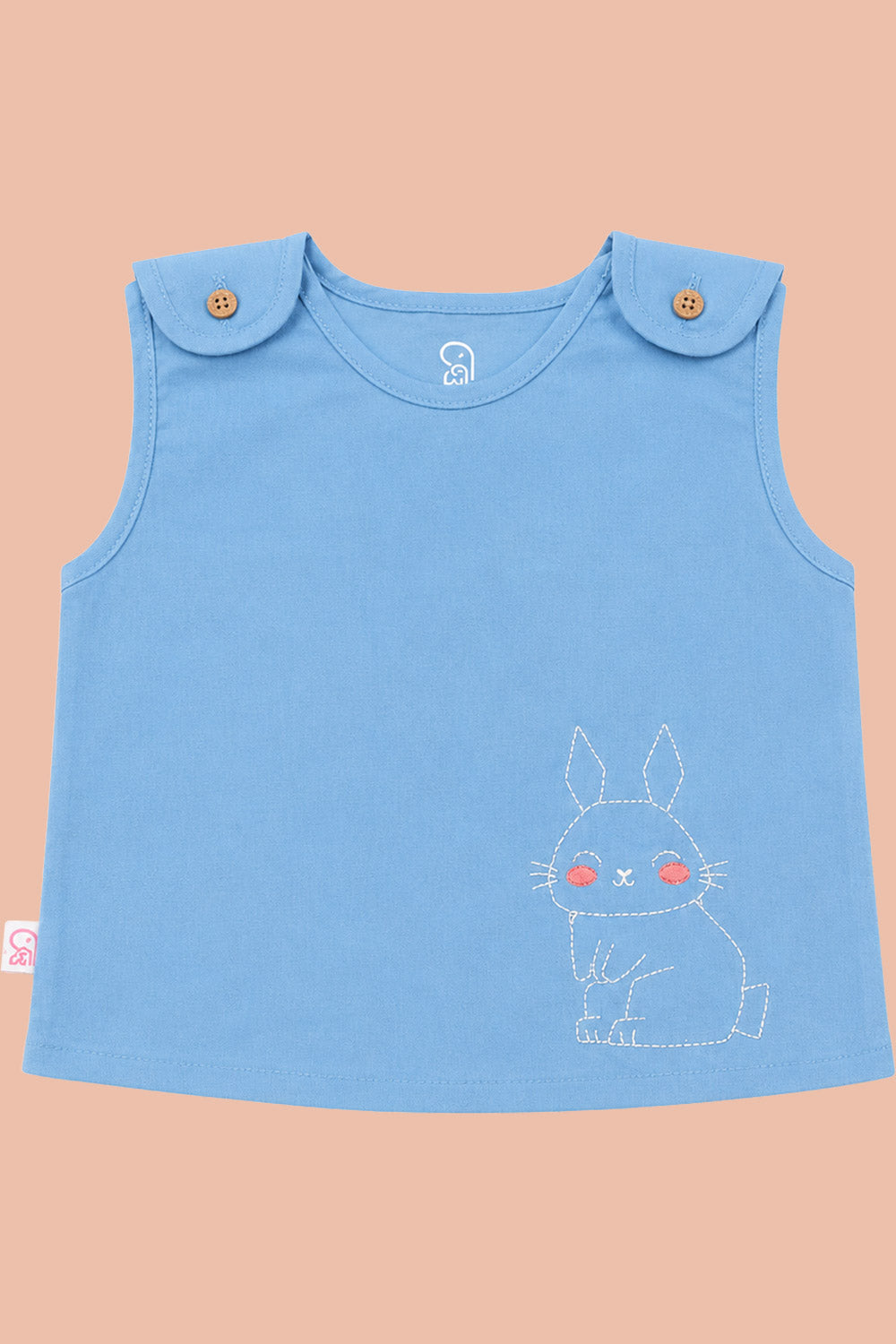 Oh Baby 100% Pure Cotton Everyday Comfort Baby Vest – Soft Breathable Infant Innerwear for Newborn Boys & Girls - Navy Blue - VS10