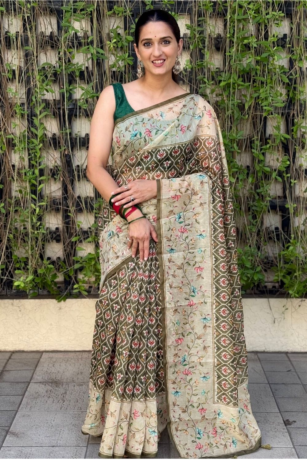 Women's Art Silk Tussar-Style Printed Saree | Elegant Festive & Occasion Wear Ethnic Saree | 4099