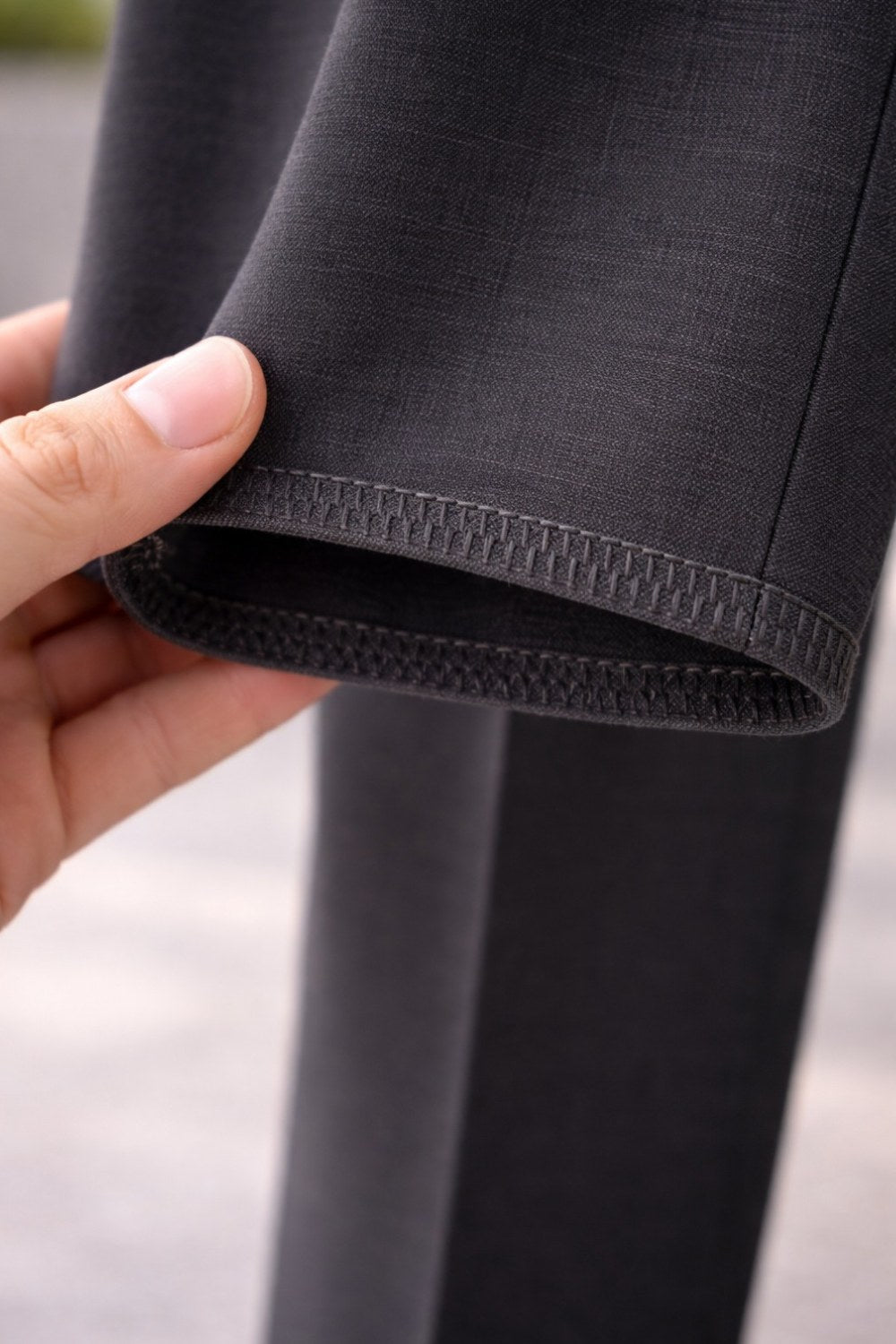 ENHANCE Men’s Cotton Stretch Formal Trousers – Regular Fit Office Wear Pants with Contrast Waistband & Coin Pocket | Classic Business Formal Pants for Men - Charcoal - TM07