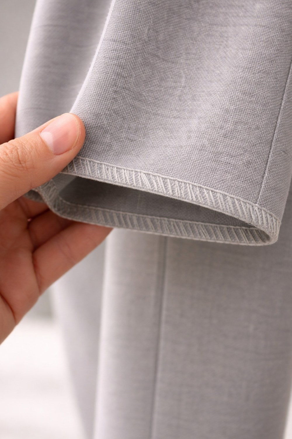 ENHANCE Men’s Cotton Stretch Formal Trousers – Regular Fit Office Wear Pants with Contrast Waistband & Coin Pocket | Classic Business Formal Pants for Men - Light Grey - TM04