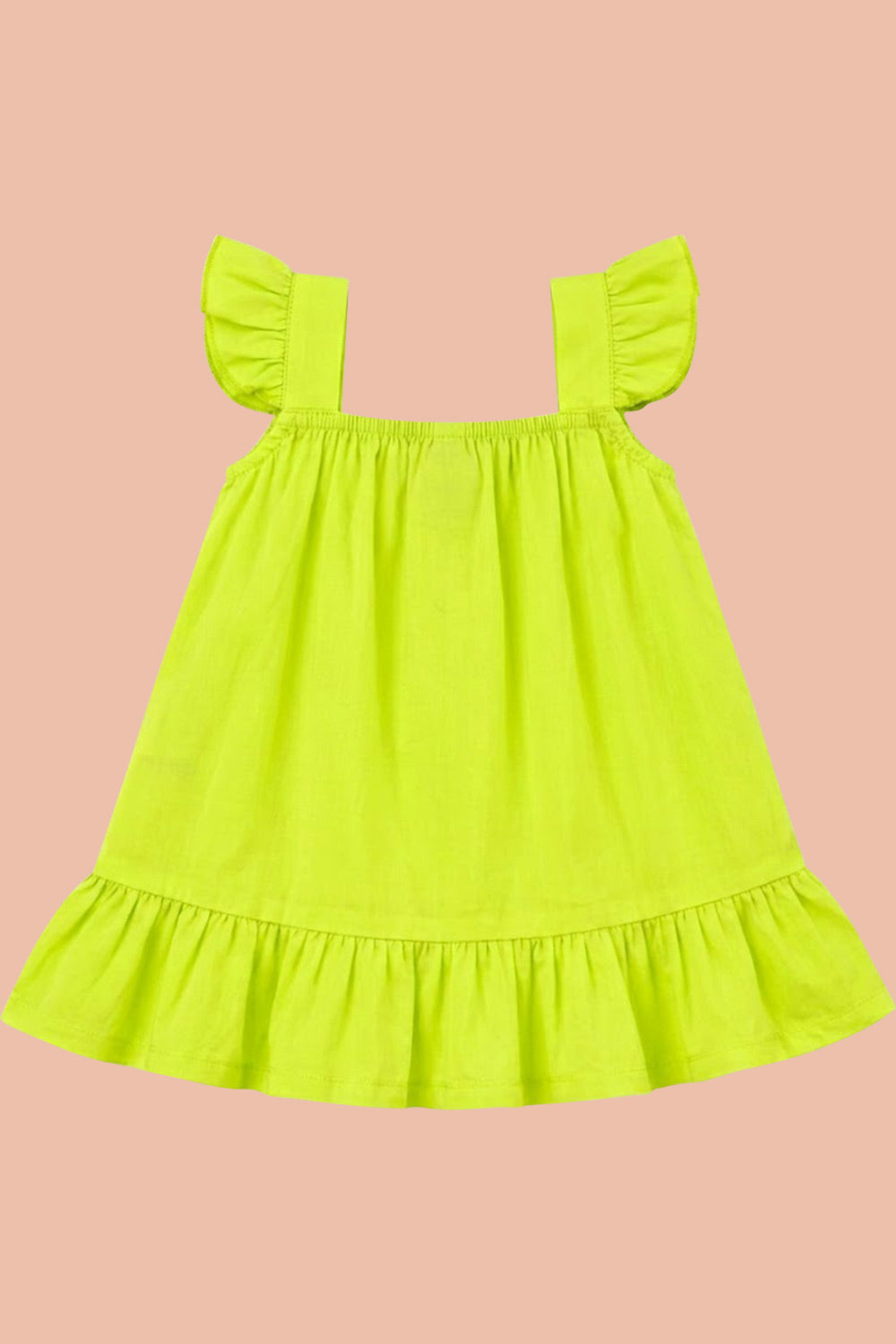 Oh Baby 100% Pure Cotton Everyday Comfort Baby Vest – Soft Breathable Infant Innerwear for Newborn Boys & Girls - Lime Green - FR09