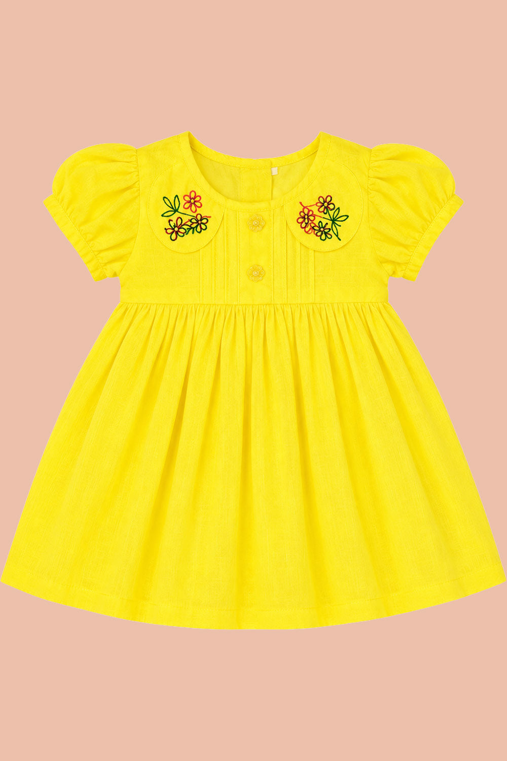Oh Baby 100% Pure Cotton Everyday Comfort Baby Vest – Soft Breathable Infant Innerwear for Newborn Boys & Girls - Yellow - FR11