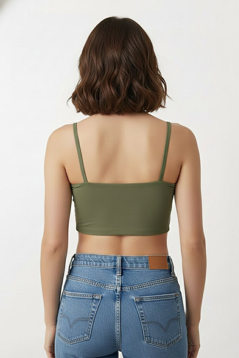 Women’s Padded Sport Bra | Medium Coverage, Spaghetti-Strap Comfort – Pull-On Style - 8881