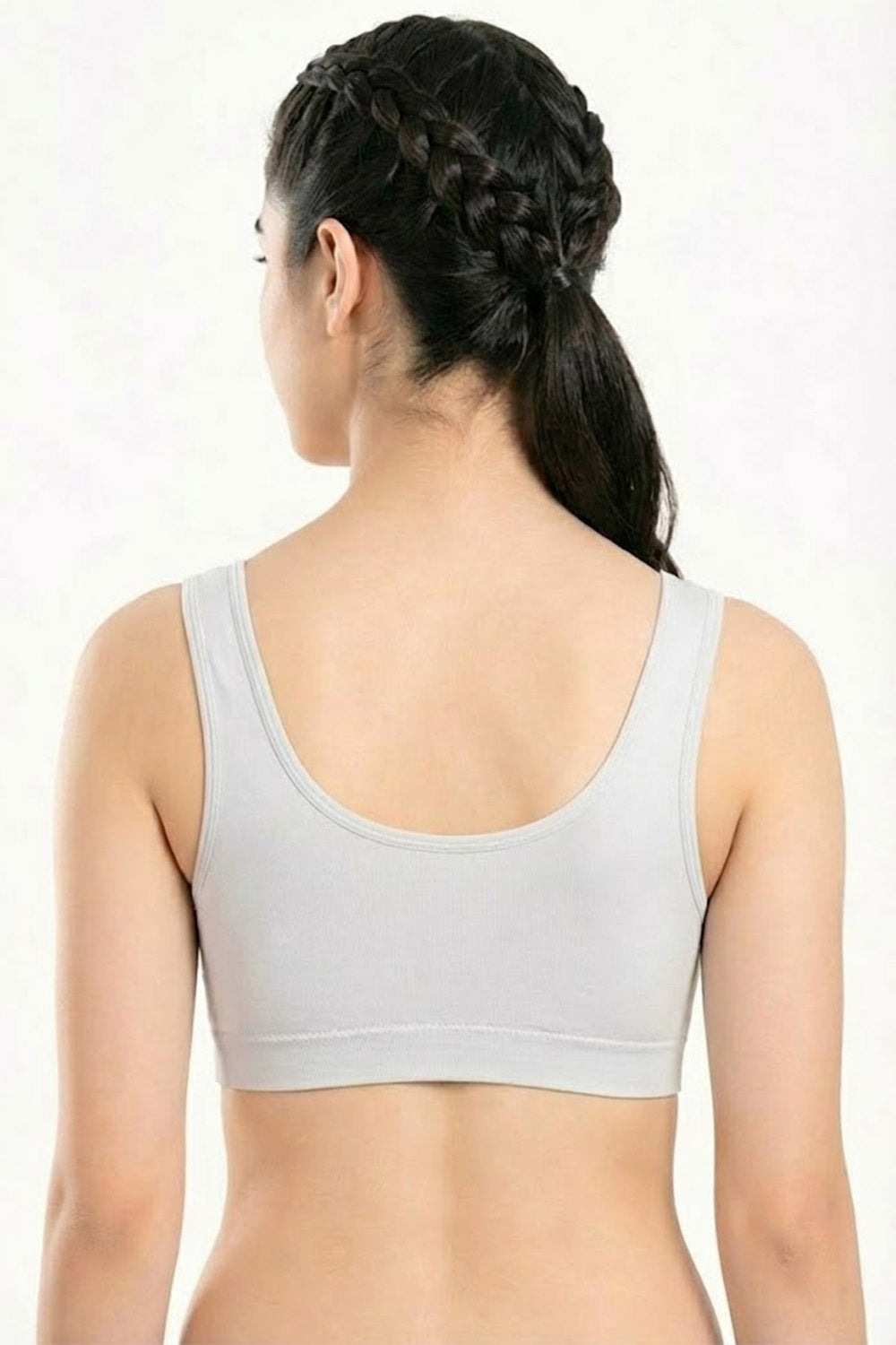 Printed Padded Sport Bra | Soft Cotton-Blend, Medium Coverage, Pull-On Comfort - 7784